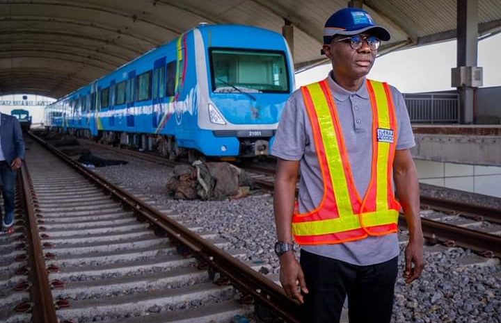  PHOTO: LAGOS GOVERNOR INSPECTS  BLUE LINE RAIL PROJECT