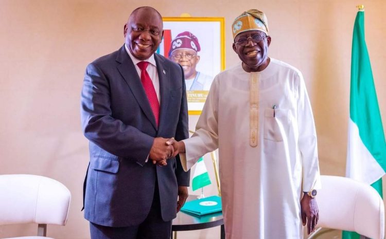TINUBU SEEKS STRONGER ECONOMIC TIES WITH SOUTH AFRICA FOR INVESTMENT ATTRACTIONS