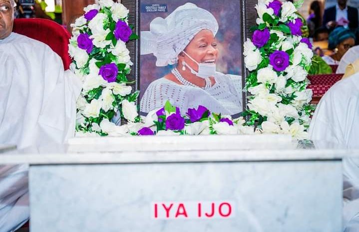  PhotoNews: Obasanjo, Abiodun, Others attend Iyalode Lawson burial in Abeokuta