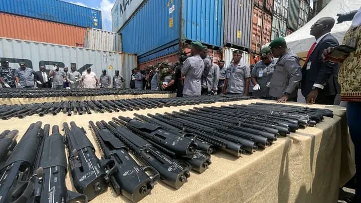  Nigeria Customs Intercepts Container Of Arms Including 844 Rifles In Rivers