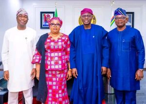 Governor Sanwo-Olu Meets New Lagos Assembly Speaker, Other Principal Officers