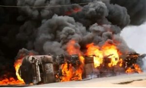 Driver Burnt To Death As Petrol Tanker Explodes In Ibadan