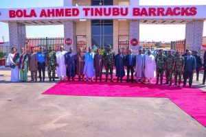 Tinubu Opens New Barracks Named After Him In Abuja