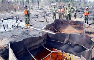 Nigeria Navy Busts Illegal Refineries In Ondo, Seizes 35,000 Litres Of Crude Oil