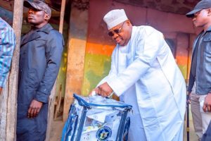 Photolab: Adeleke votes in Osun LG poll,commends process