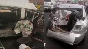 14 Persons Injured As Two Vehicles Collide On Lagos Third Mainland Bridge