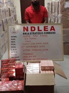 NDLEA Arrests Indian businessman, 3 others Over N3.9bn Tramadol intercepted at Lagos Airport