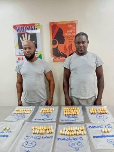 Two Brazil Returnees Excrete 116 Wraps of Heroin, Cocaine in NDLEA Custody