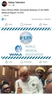 Kanu Writes WMA, Demands Release of His NMA Medical Report To FHC