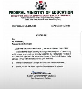 FG Denies Reports On Closure of Schools Nationwide