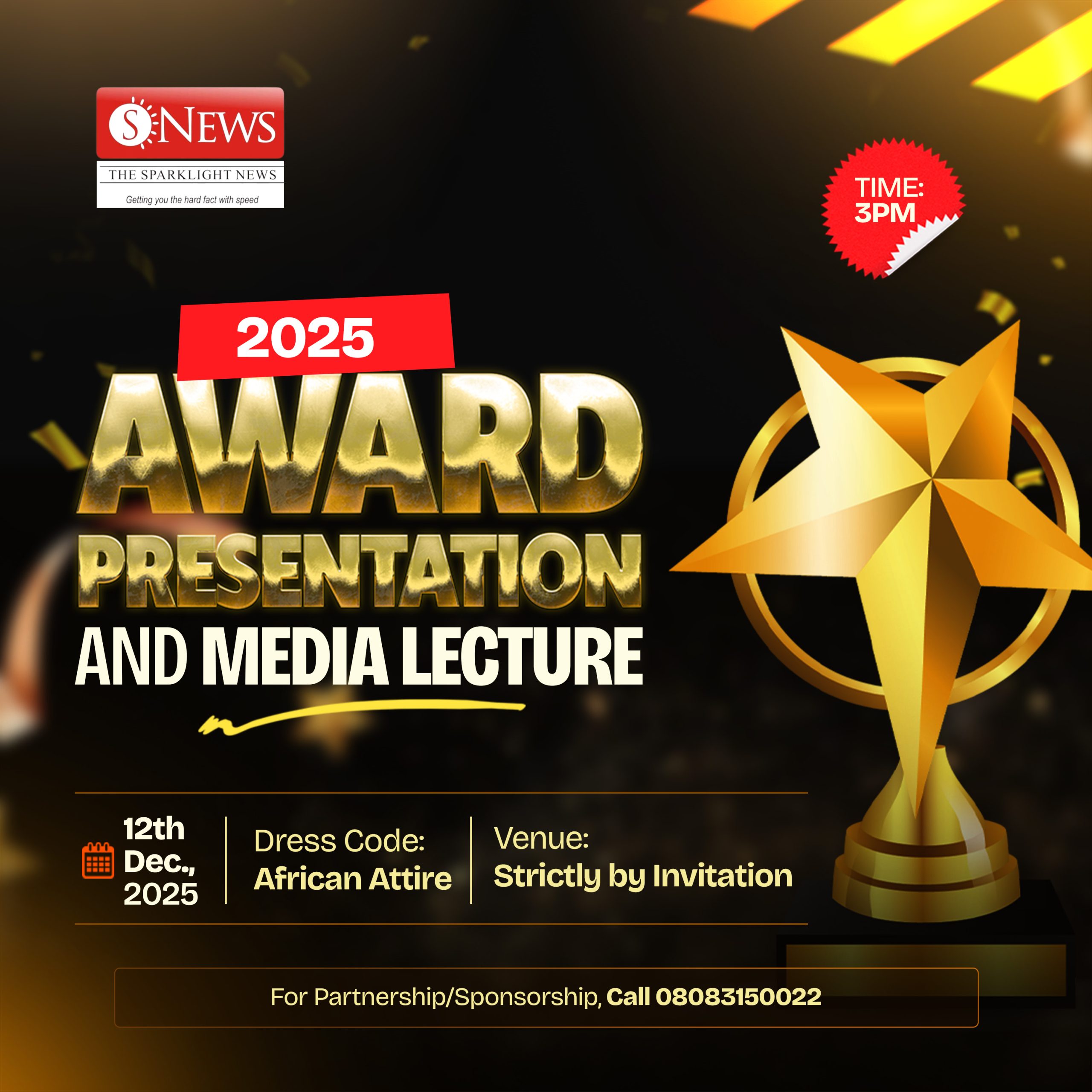 Chrisland VC, Ogun NLC Chairman, Others to Be Honoured at 2025 Sparklight Awards