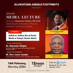 Oluwatosin Adesile Foundation Hosts Media Lecture to Celebrate Founder’s 40th Birthday