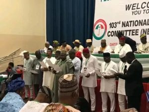 PDP At 104th NEC Meeting Inaugurates Interim National Working Committee