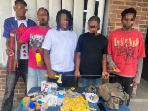 Lagos Police Arrest Five Suspected Cultists, Recover Weapons, Hard Drugs, 500 SIM Cards