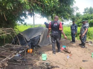 CP Felix Ohagwu Leads Security Sweep of Ilu-Abo Forest, Dismantles Suspected Criminal Hideouts
