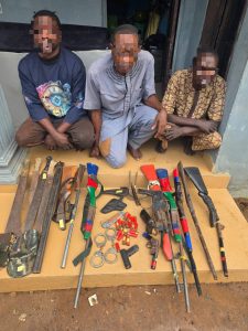 Lagos Police Arrest Three Suspected Cultists, Recover Firearms and Dangerous Weapons