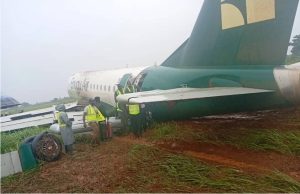 BREAKING: Enugu Air crash lands in Benin,68 passengers escape death
