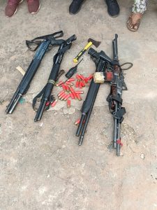 Armed Robbers Evade Stop-And-Search, Dump Bag Of Firearms at Police Check-Point