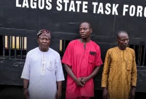 Three Suspects Arrested While Trying to Steal Brain-Box From Lagos Taskforce Vehicle in Oshodi