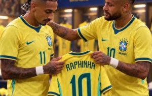 Raphinha handed Brazil’s iconic No. 10 jersey after Neymar’s international exit