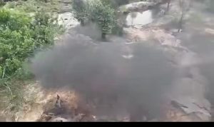 Navy Set Ablaze 10,000 Liters Of Stolen Crude Oil Found in Reservoir
