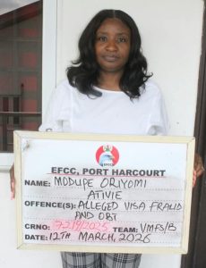 EFCC Arraigns Woman for Alleged N31m, $3,600, €1,815 Visa Fraud in Port Harcourt