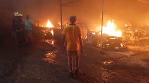 LASEMA Contains Fire at Isheri-Idimu Workshop, Prevents Spread to Filling Station