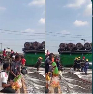 LASCOPA Warns Public Against Health Risks of Scooping Groundnut Oil From Fallen Tanker