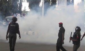 BREAKING: Police Fire Tear Gas at Rhodes-Vivour, Doherty During EndSARS Memorial